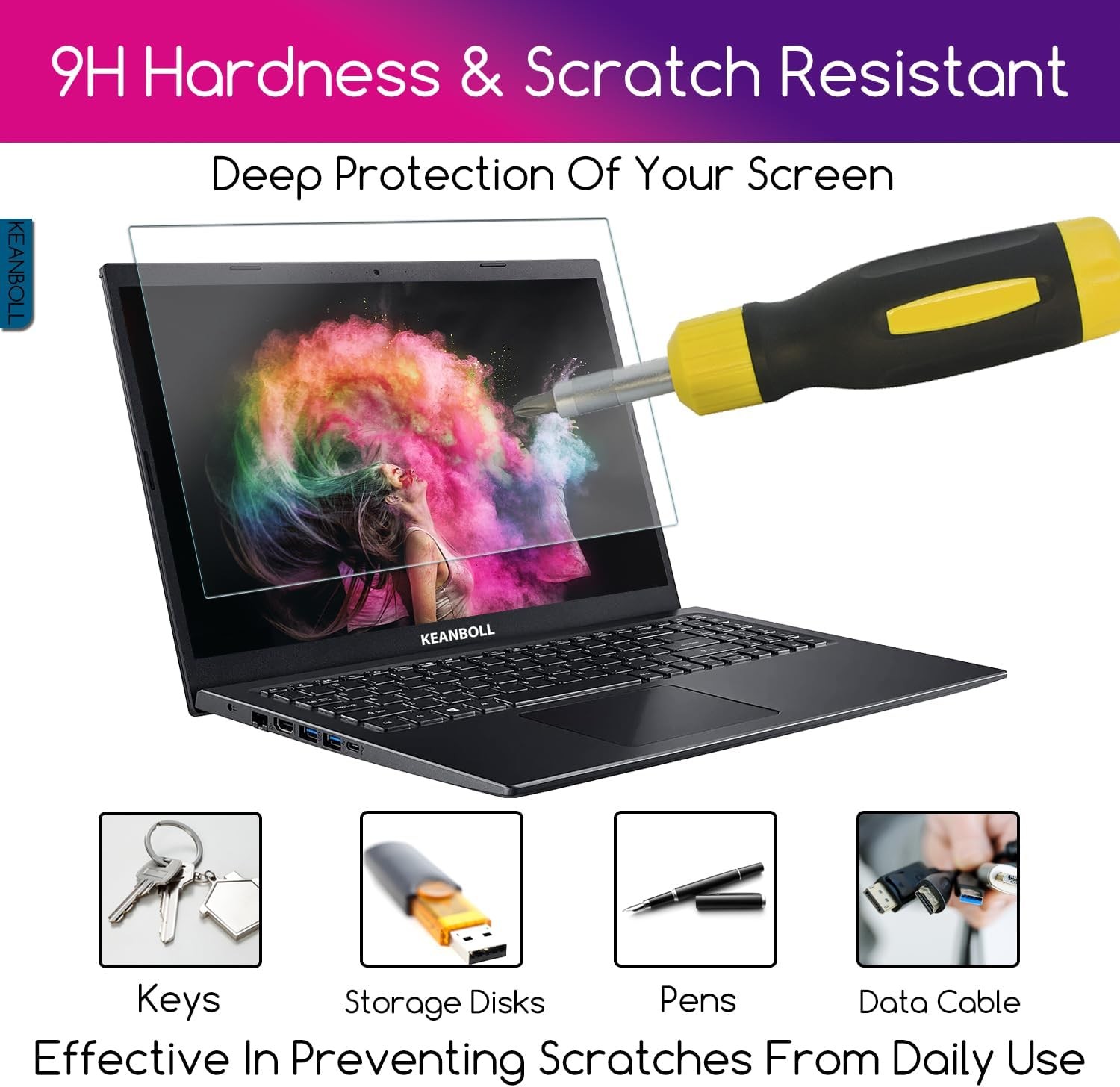 14 Inch Laptop Screen Protector, Tempered Glass Protector for 14″ Laptop 16:9