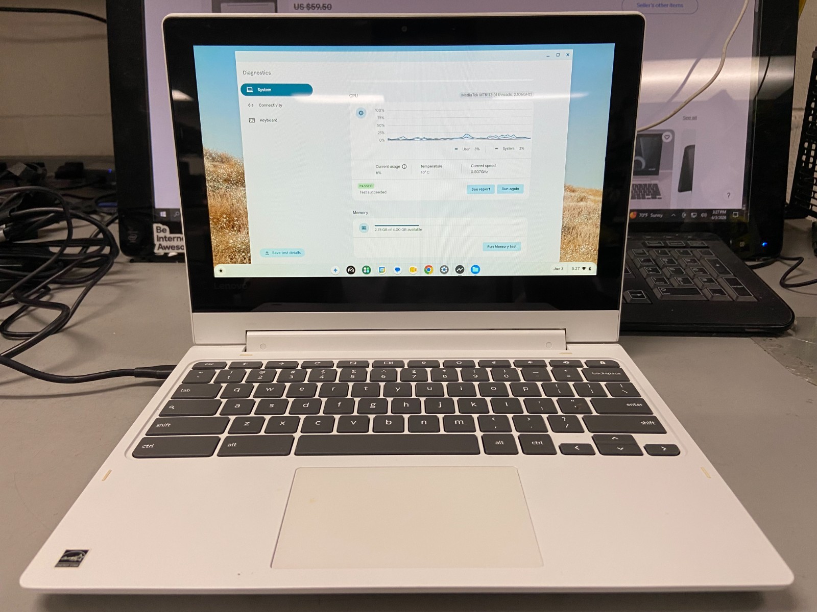 Lenovo Chromebook C330 MediaTek MT8173 4GB RAM 64GB SSD w/PA | LP490
