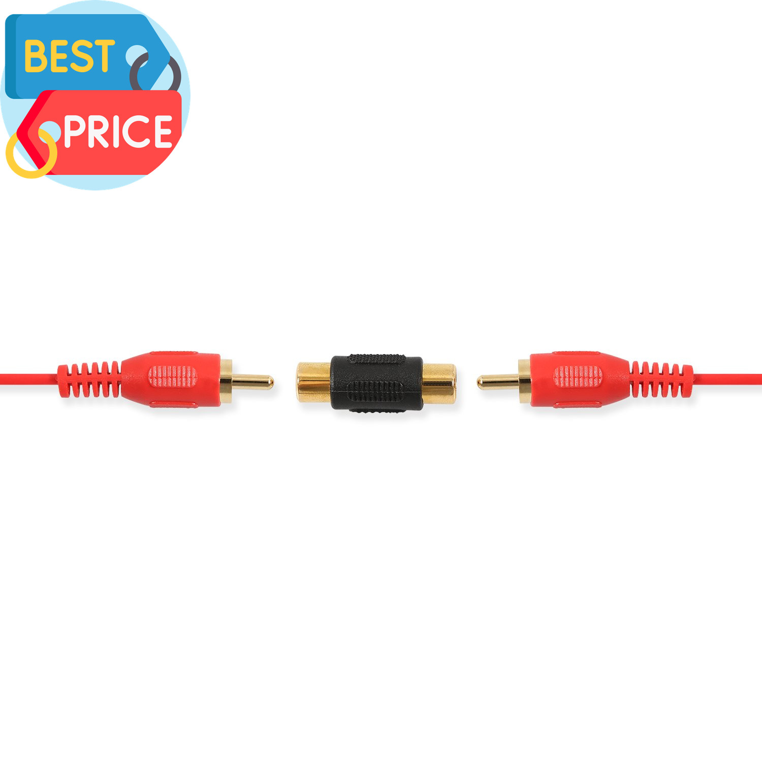 10 Pack RCA Female to Female Coupler Audio Video Gold Adapter, for Phono, Speake