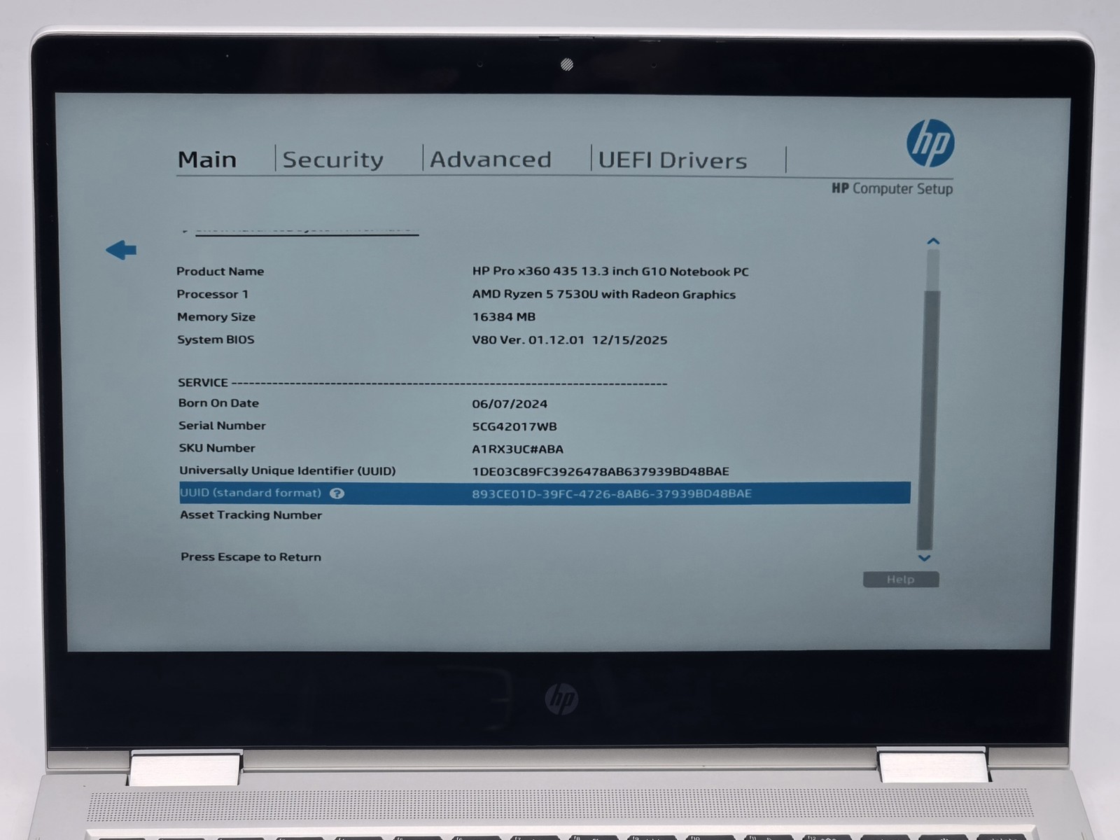 HP Pro x360 435 G10 2-in-1 13″ FHD Touch RYZEN 5 7530U 256GB 16GB W11P Warranty