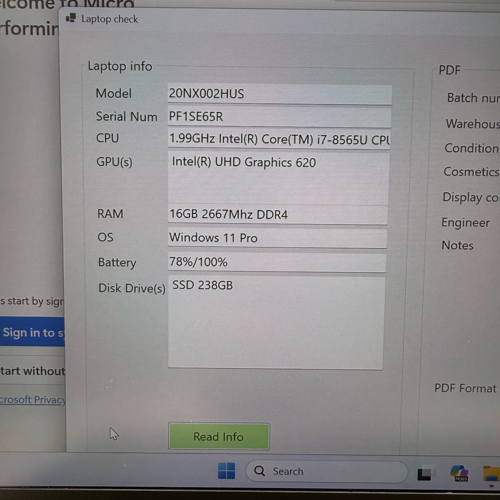 Lenovo ThinkPad T490s 14″ i7-8565U 16GB RAM 256GB SSD Win11 Pro Fingerprin Fair