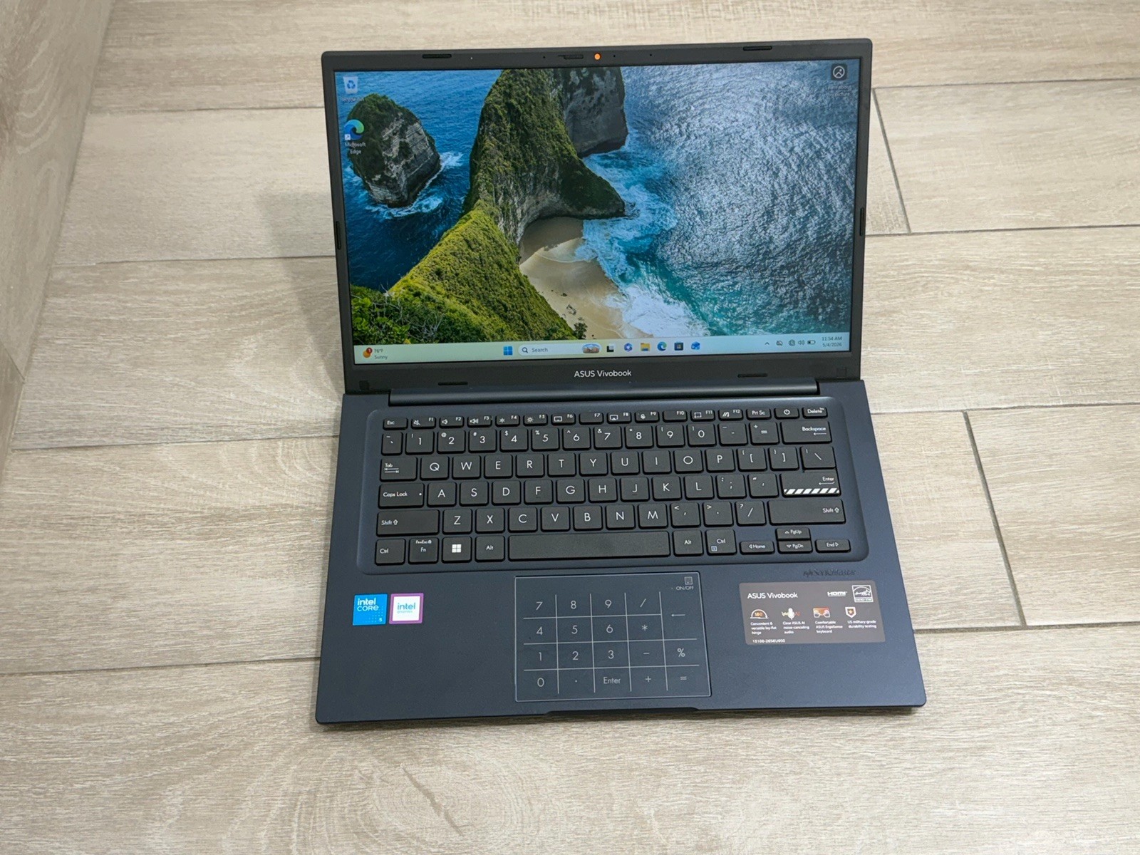 ASUS Vivobook X1404V 14″ Laptop Core 5 120U 8GB 256GB NVMe SSD Win-11