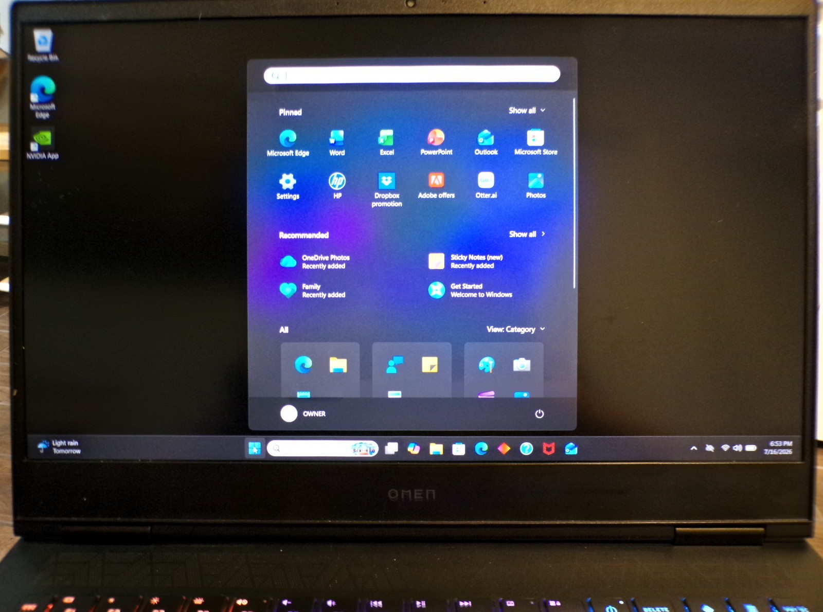 HP OMEN WD0073DX 16.1” 165Hz 165Hz LAPTOP i7-13620H 16GB 1TB SSD RTX 4060
