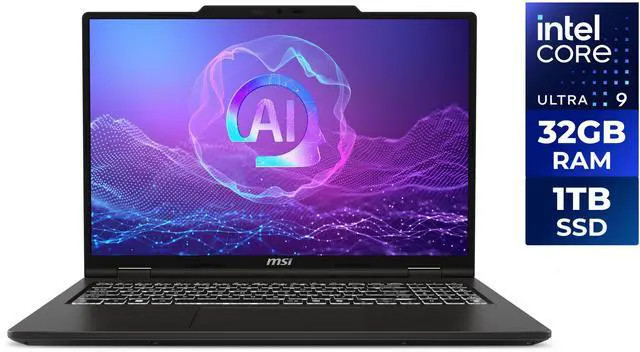 MSI 16.0 in Core Ultra 9 285H Intel Arc Graphics 32GB RAM DDR5 5600 1TB NVMe