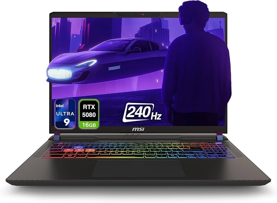 MSI – Vector 16 HX AI 16″ Gaming Laptop – RTX 5080 – 16GB RAM – Intel 9-275HX