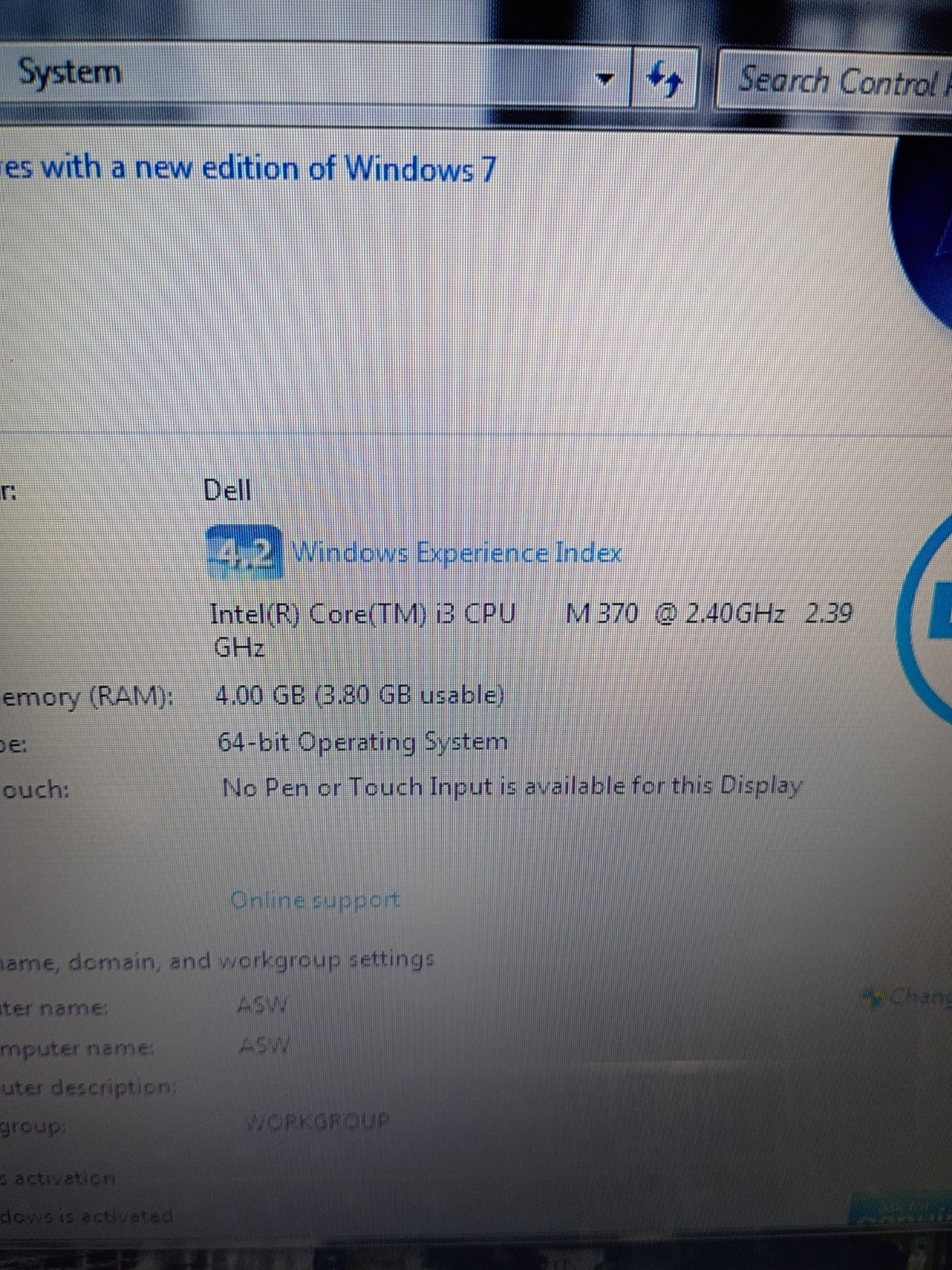 Dell Laptop Windows 7 Laptop – Used – Fast Shipping