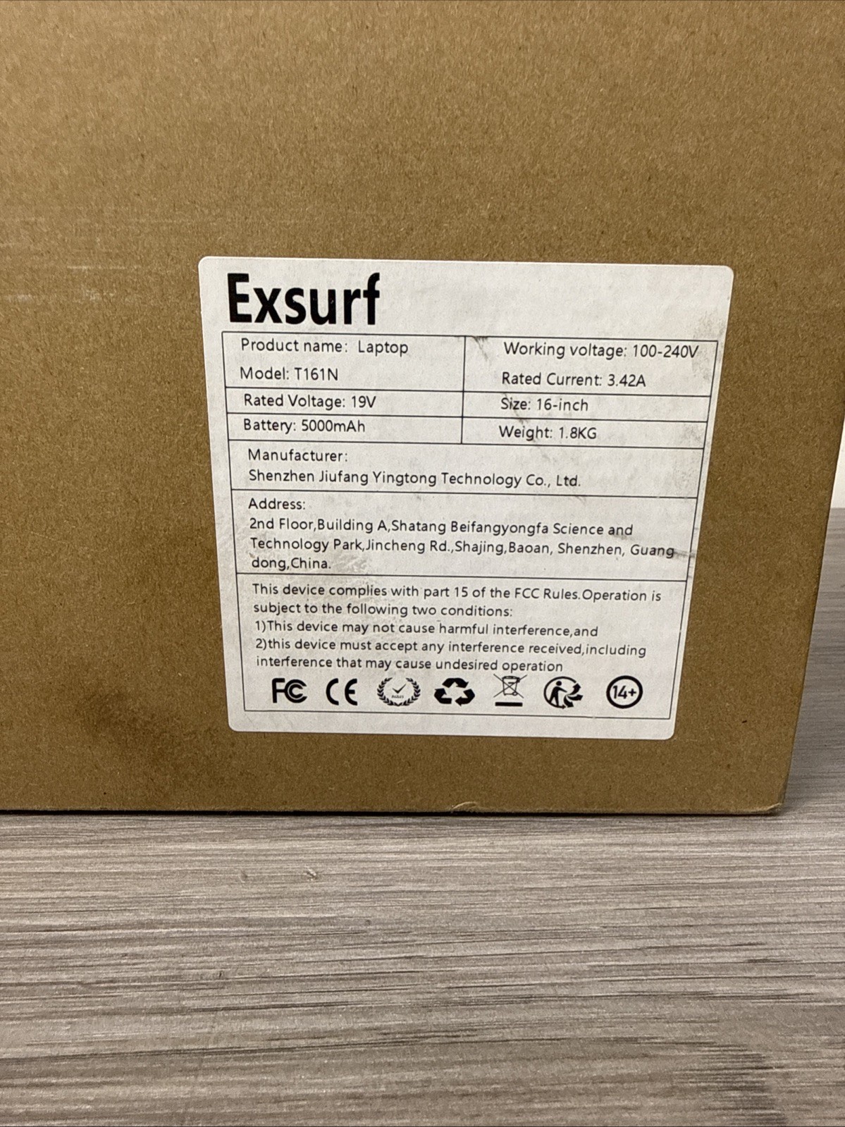Exsurf T161N 16” Intel Core I3 DDR4 16GB Windows 11 Pro Laptop