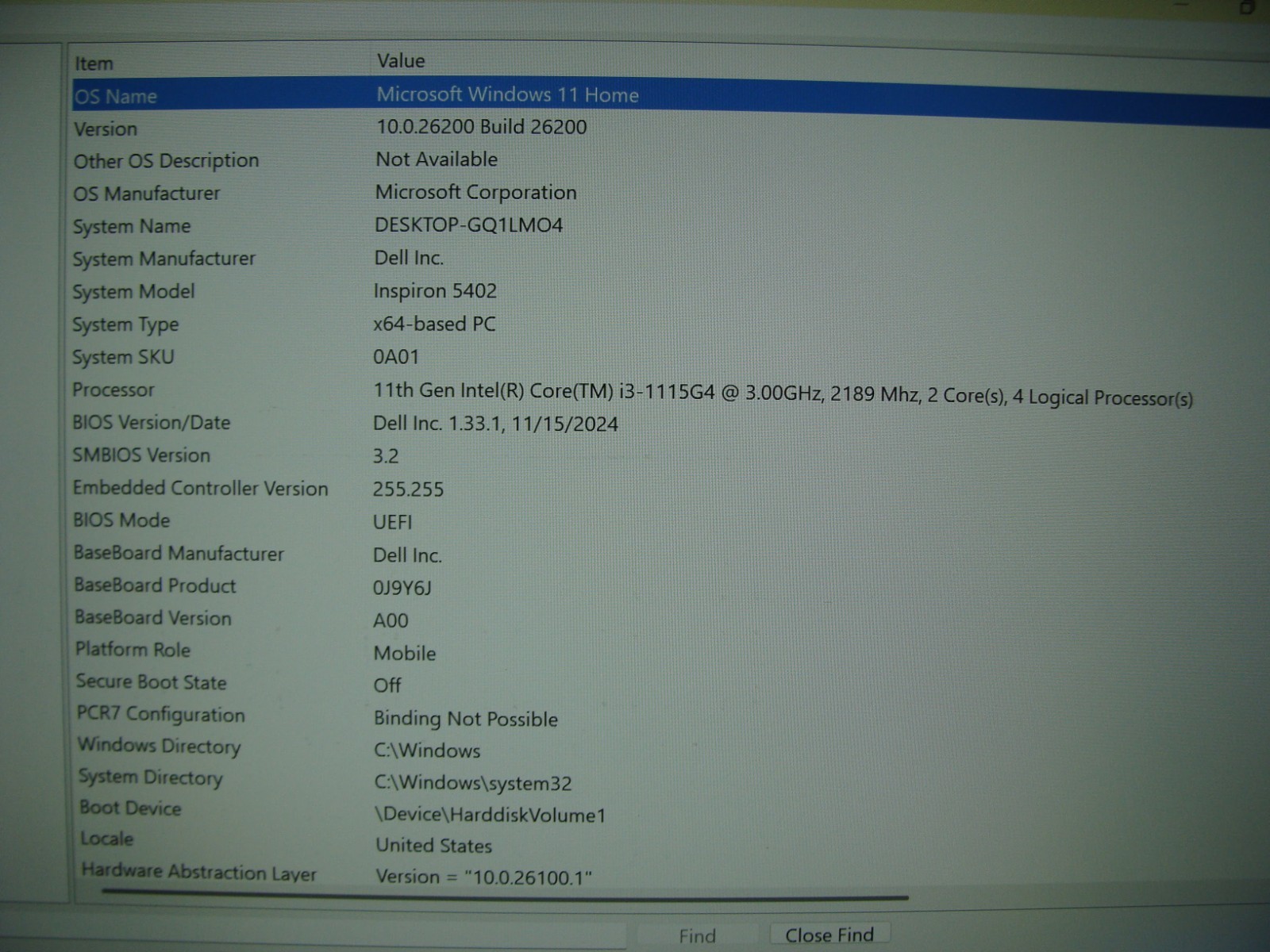 Dell Inspiron 5402/5409 14″ FHD i3-1115G4 3GHz 8GB 256GB Win 11 Home +Charger