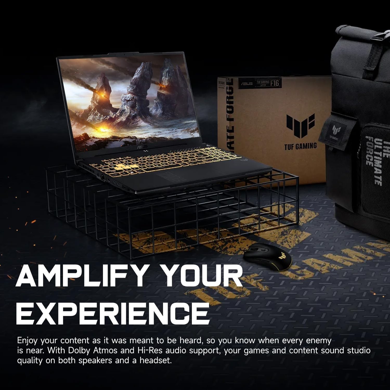 ASUS TUF F16 RTX 4050 Pro Gaming Laptop, 16″ FHD+ 144Hz 64GB DDR5, 1TB SSD, RGB