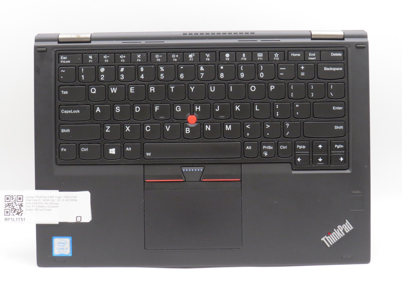 Lenovo ThinkPad X380 Yoga i5-8250U @ 1.8GHz 8GB DDR4 13″ Touch No HDD/OS/Battery