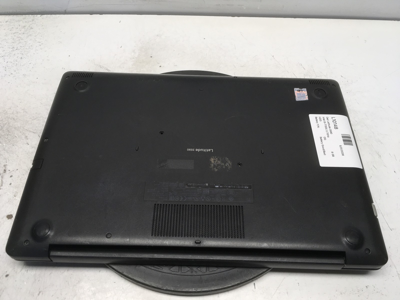 Dell Latitude 3590 Intel i3-7130U 2.7GHz 8 GB NO HDD No Batt