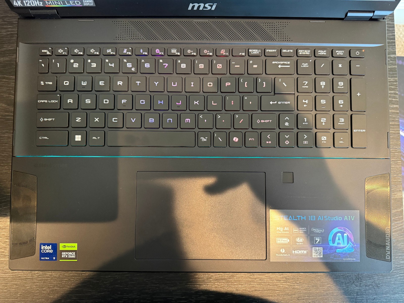 MSI Stealth AI 18 18″ Core Ultra 9 2.5GHz 32GB RAM 1TB SSD GeForce RTX 4080 E