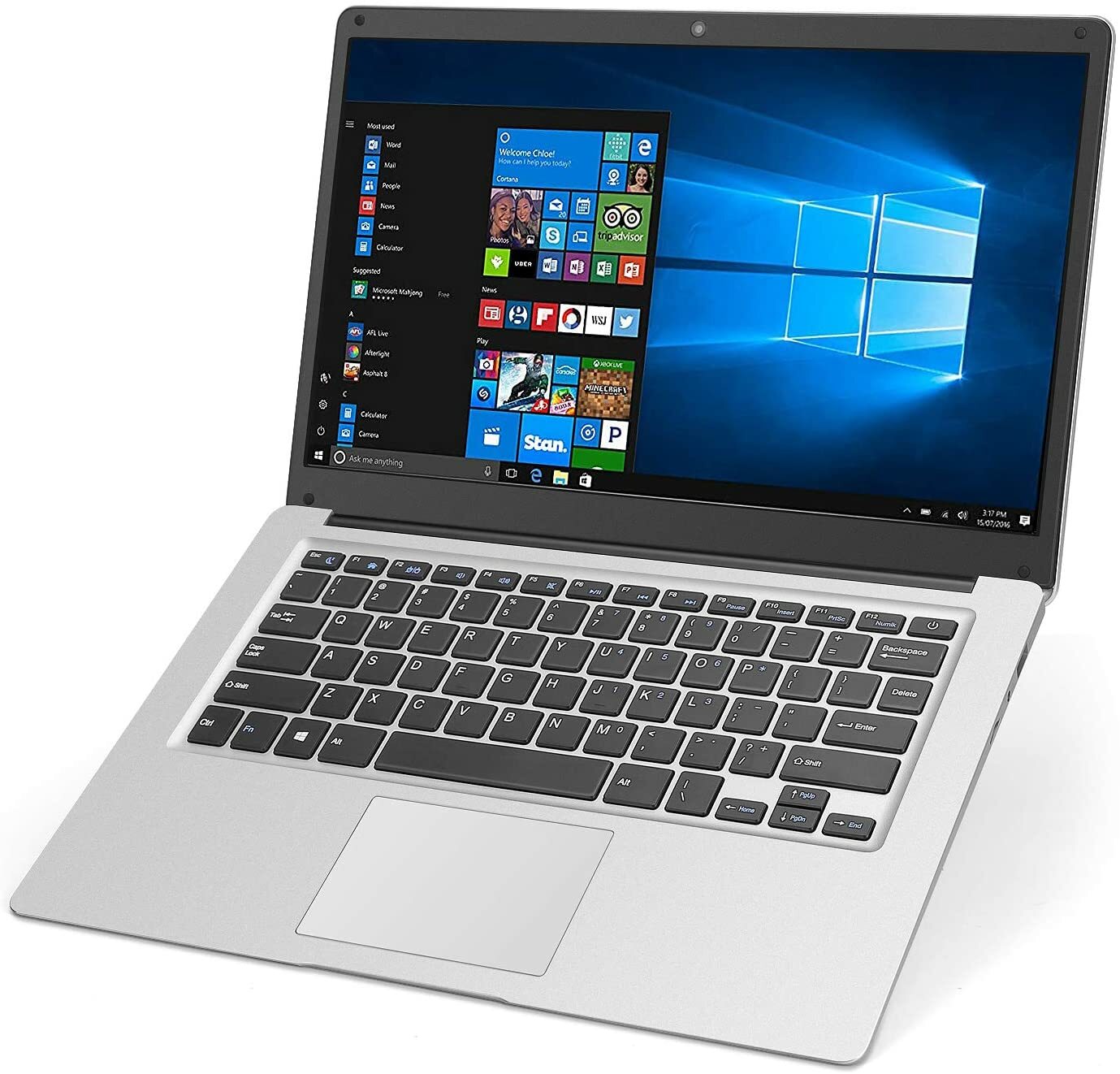 YELLYOUTH Laptop 15.6 inch Notebook Computer 8GB RAM 128GB SSD Intel Quad Core