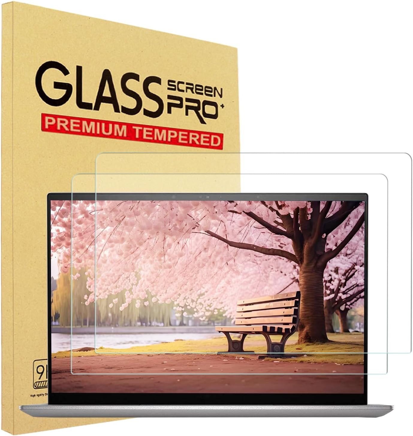 2 Pack 15.6″ Tempered Glass Screen Protector For HP Laptop 15.6, Dell Inspiron 1