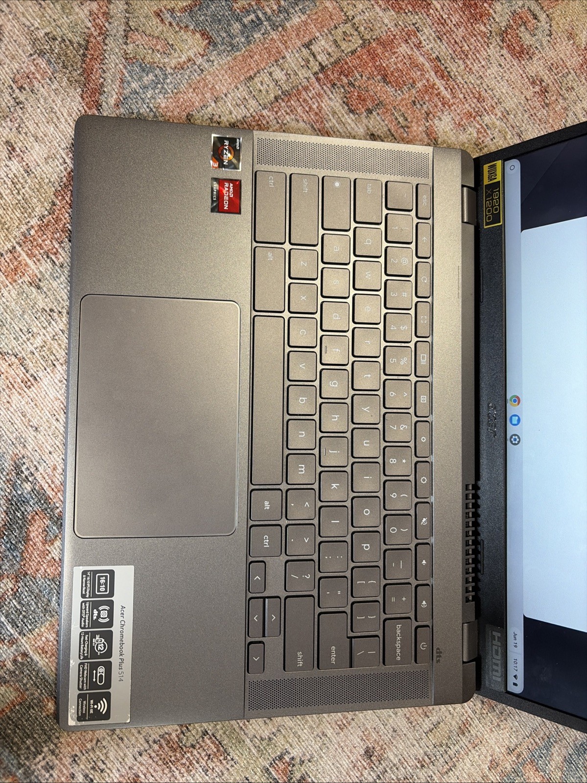 Acer Chromebook Plus 514 CB514-3HT-R8C2 Ryzen 3 7320C 8GB RAM 256GB SSD Touchscr