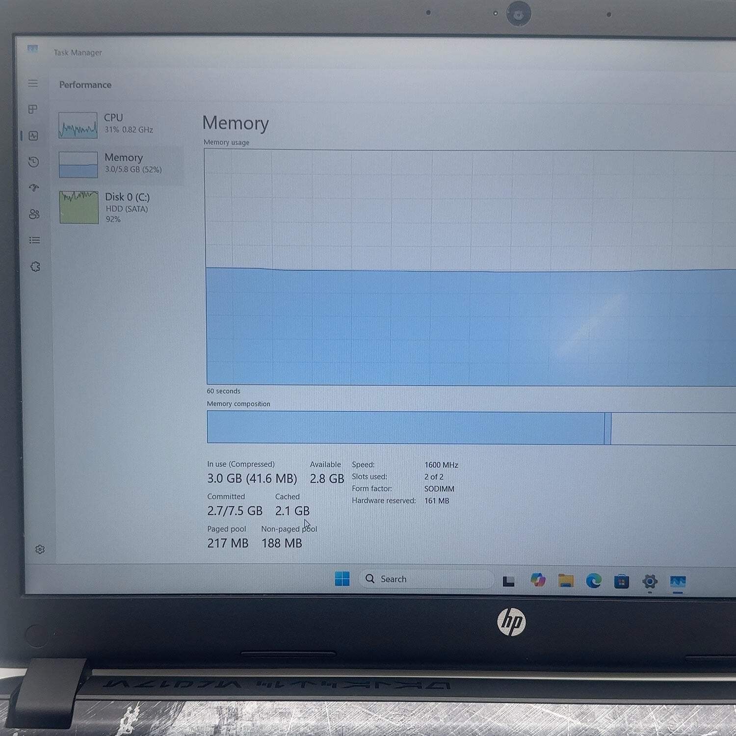HP NoteBook 15-AN050NR 15.6″ i5-6200U 2.3GHz 6GB RAM 1TB HDD