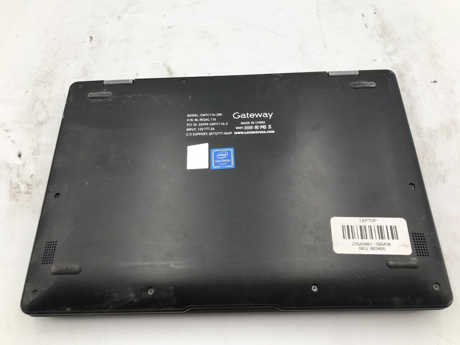 GATEWAY GWTC116 2BK – FOR PARTS/REPAIR – INTEL CELERON N4020 – 4GB RAM -READ- BB