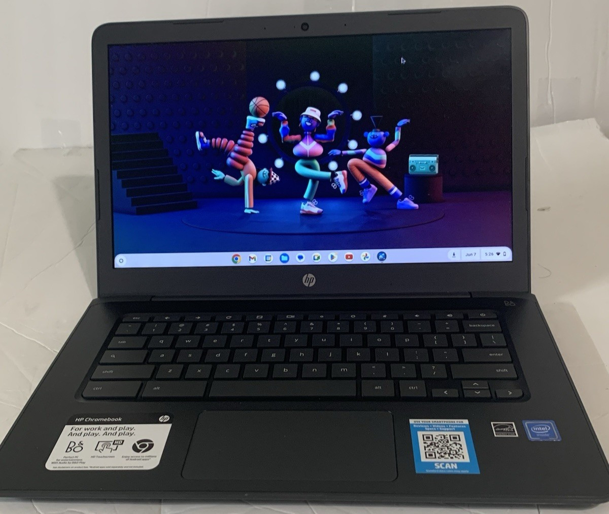 HP Touch Screen Chromebook 14-ca061dx 14″ Intel N3450 1.1GHz 4GB RAM 32GB SSD
