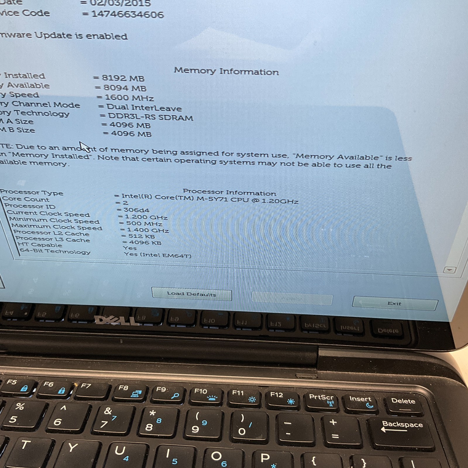 Dell Latitude 7350 TOUCH Core m-5Y71 @ 1.20GHz 8GB RAM 128GB SSD NO OS BAD BATT