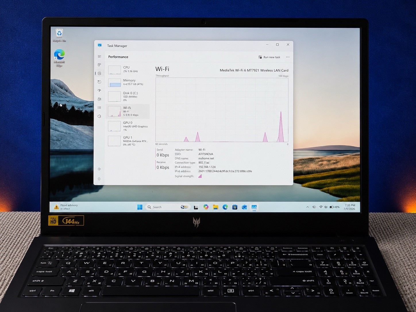 Acer Nitro V 15 Gaming Laptop Intel Core i7-13620H RTX4060 16GBDDR5 512SSD 165HZ