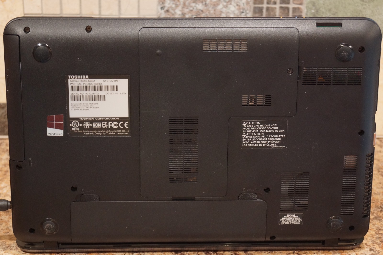 Active 22H2 Version WIN10 PRO Toshiba C855D AMD A6@2.70GHz,4GB RAM,720GB HDD