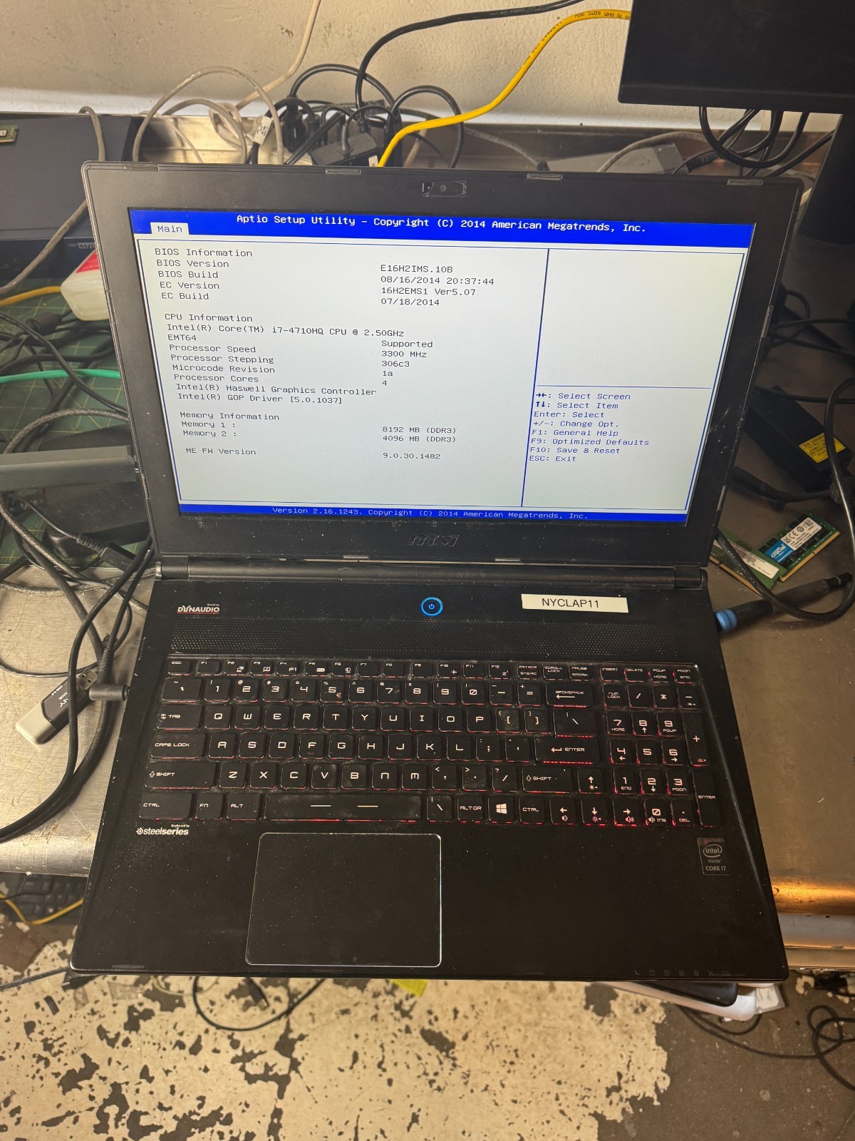 MSI Ghost Pro GS60 i7-4710HQ 8GB RAM 128GB SSD Laptop *READ #5546