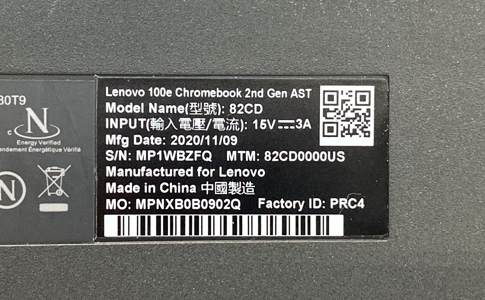 Lenovo 100e Chromebook 2nd Gen AST 82CD 11.6″ AMD A4 Processor Laptop