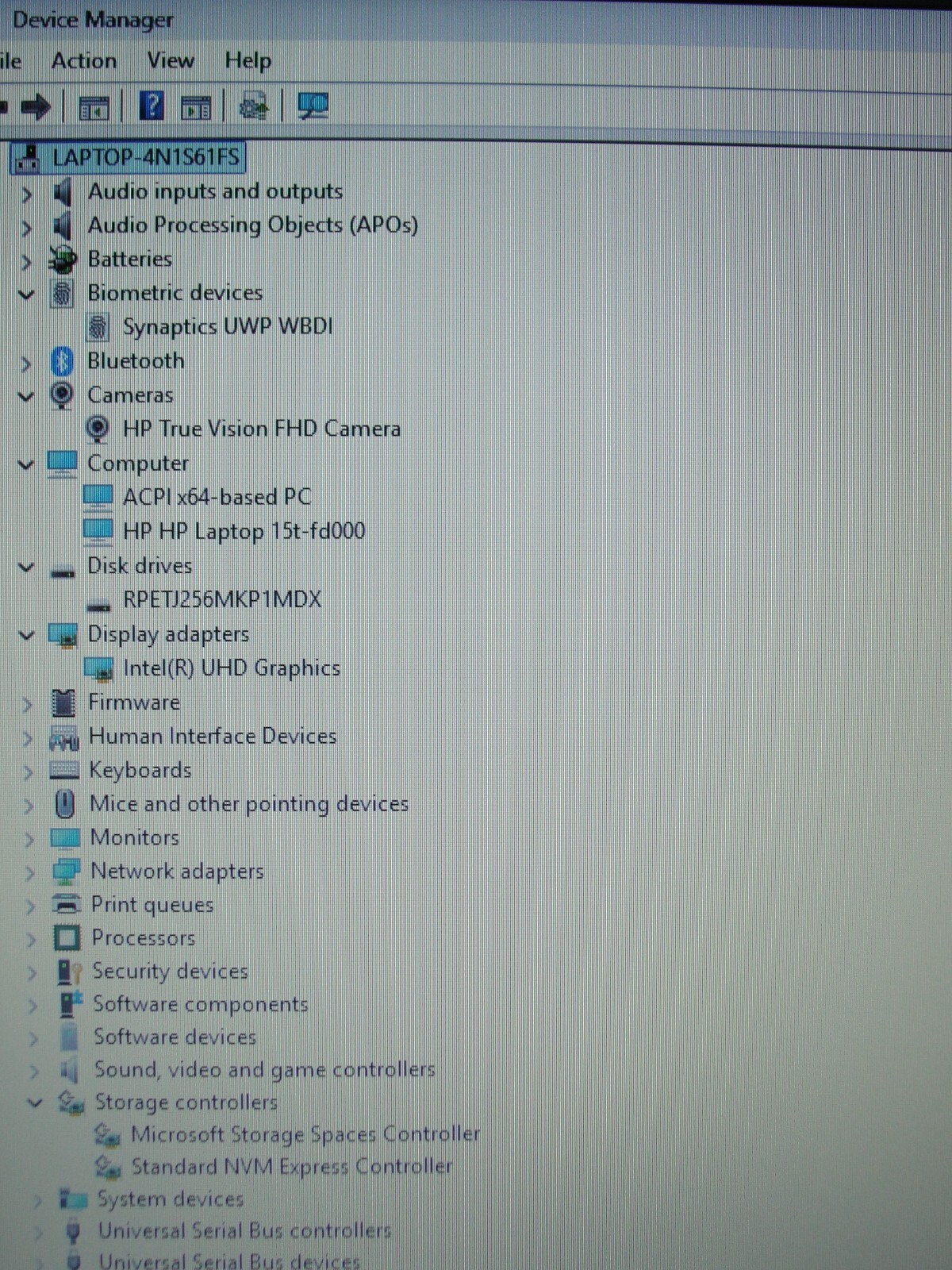 HP 15t-FD000 15.6”HD Intel Core i5-1334U 1.3GHz 8GB SSD Reset 256GB + Charger