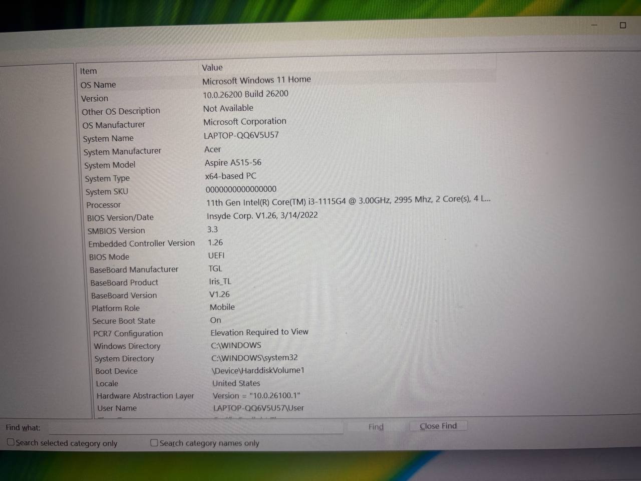 Acer Aspire 5 A515-56 15.6″ FHD i3-1115G4 4GB Ram 512GB SSD Win 11 PH9