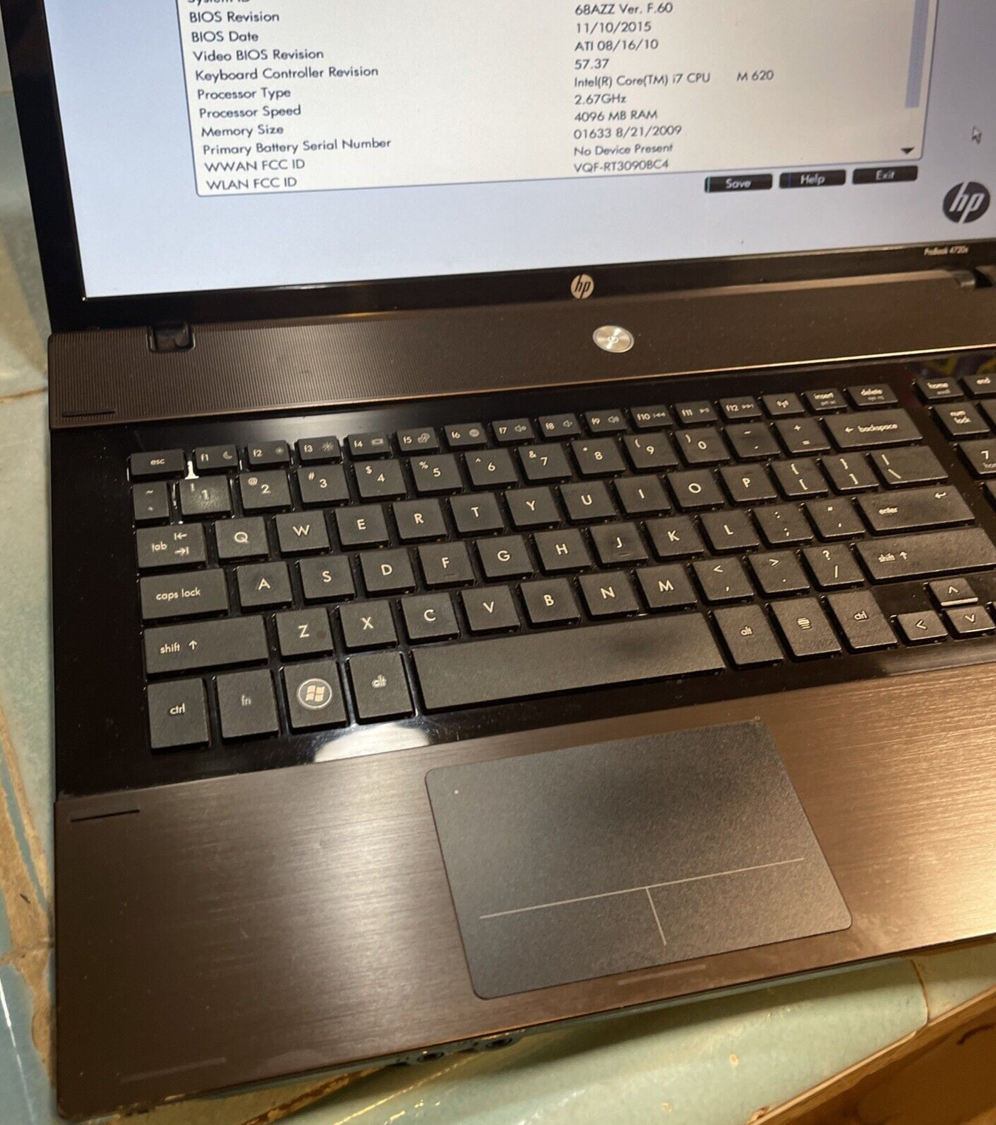 HP ProBook 4720s XT949UT IntelCore i7-620M 2.66GHz, 4GB DDR3 No HD SHIPS FREE
