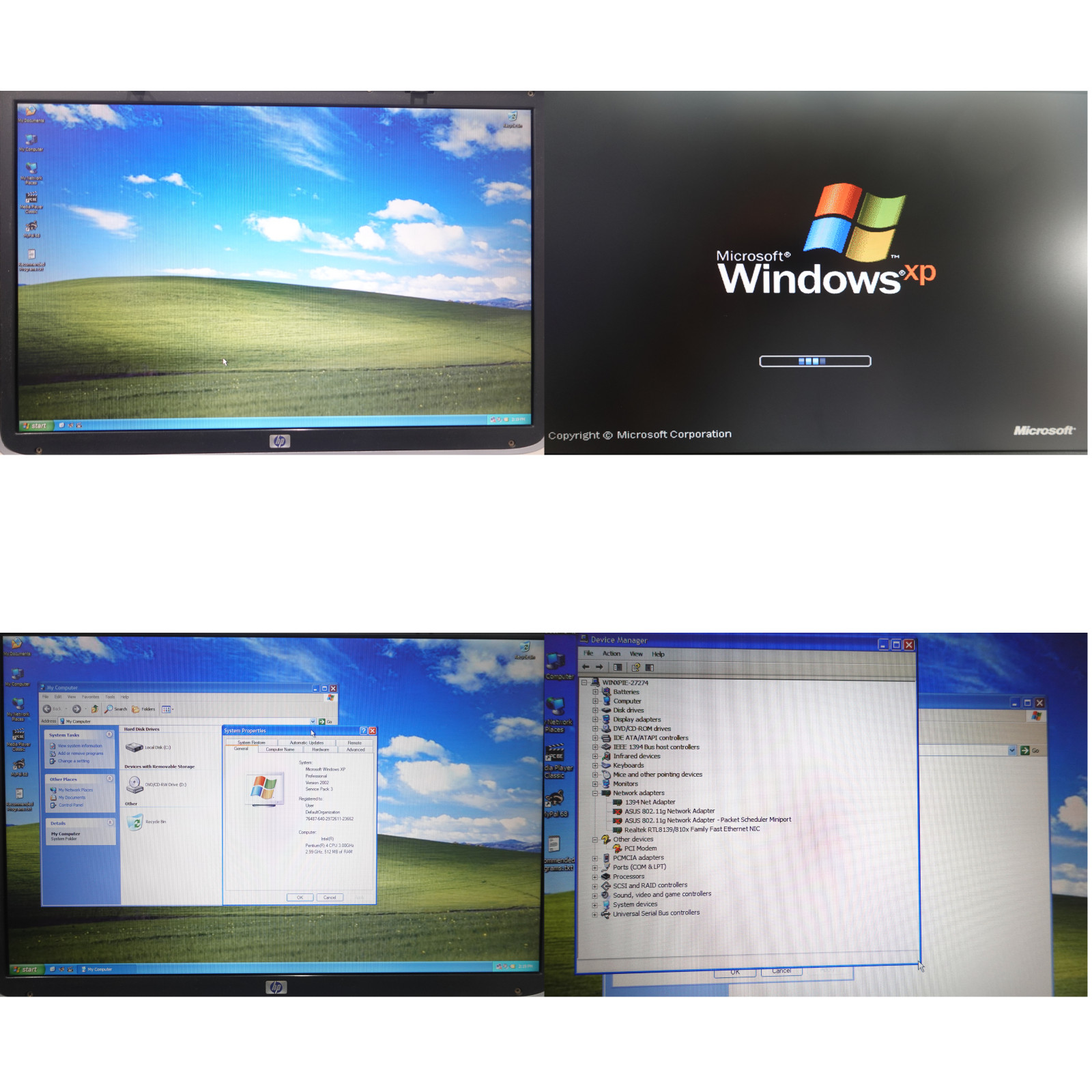HP Pavilion ZD7000 17in Intel P4 3GHz 512mb 40GB Win XP Retro Gaming HP Charger