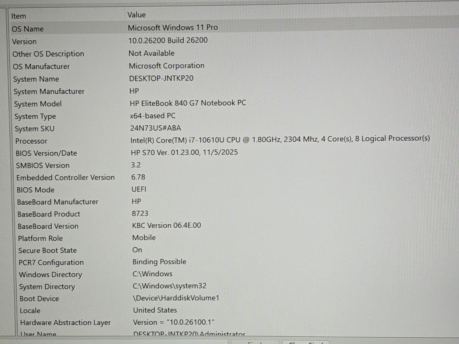 HP EliteBook 840 G7 14″FHD Intel Core vPRO i7-10th Gen 1.8GHz 8GB 256GB SSD W11P