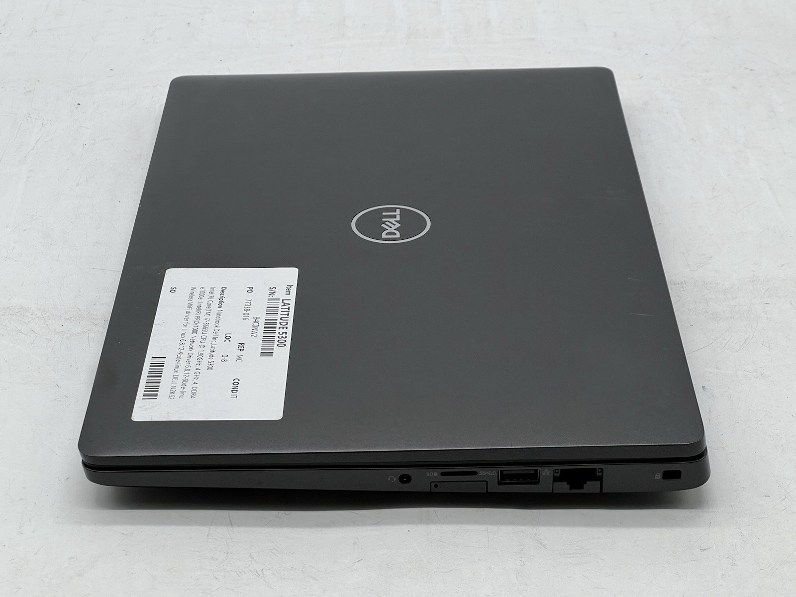 Dell Latitude 5300, i7-8665U CPU, @ 1.90GHz, 8GB RAM-No HDD/OS/Adapter