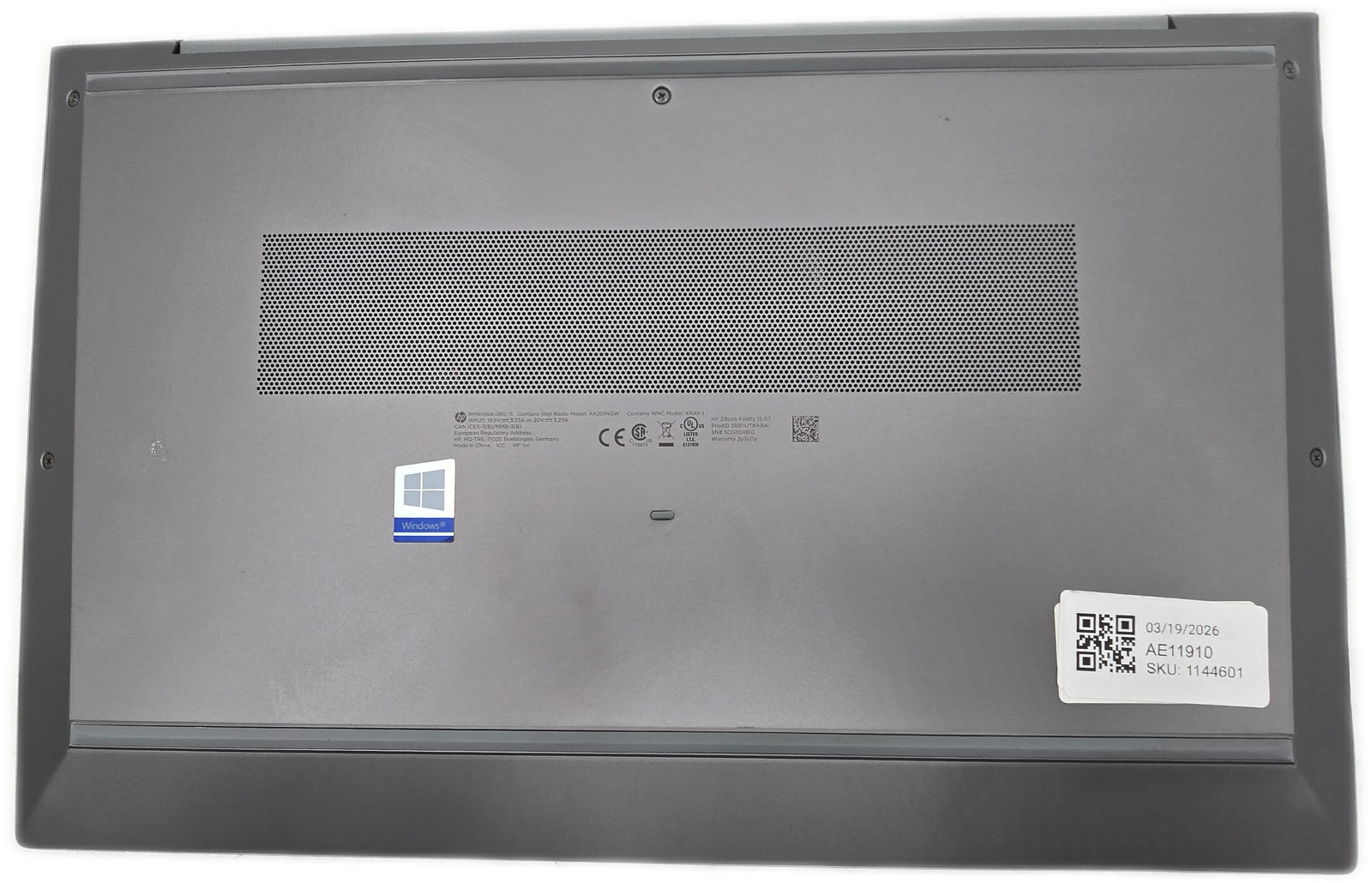 HP ZBook Firefly 15 G7 i7 10th Gen 16GB 256GB SSD Windows 11 Home