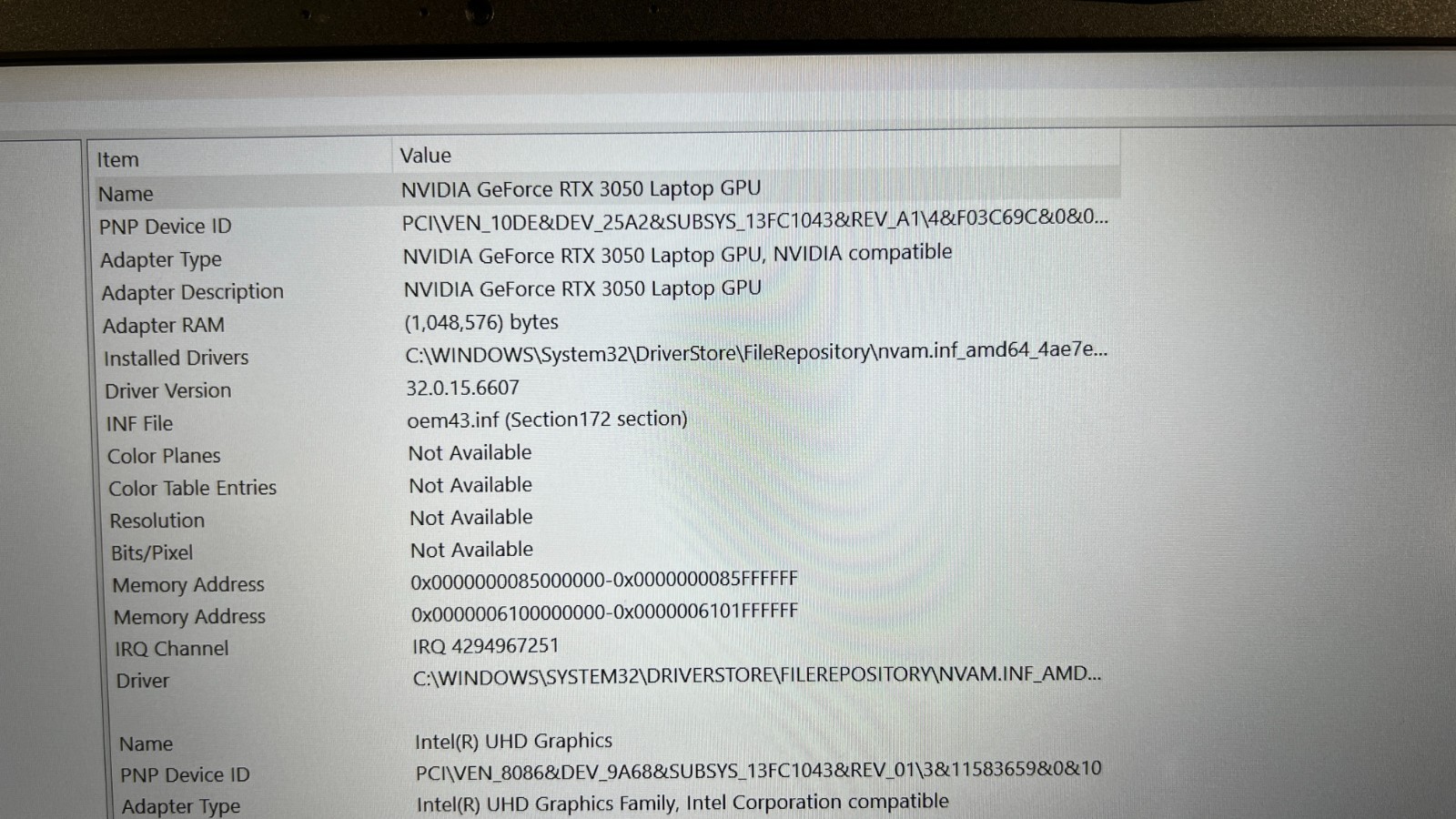 ASUS TUF F15 15.6″ 144Hz i5-11400H 16GB 1TB SSD RTX 3050 Laptop READ SCREEN FLAW