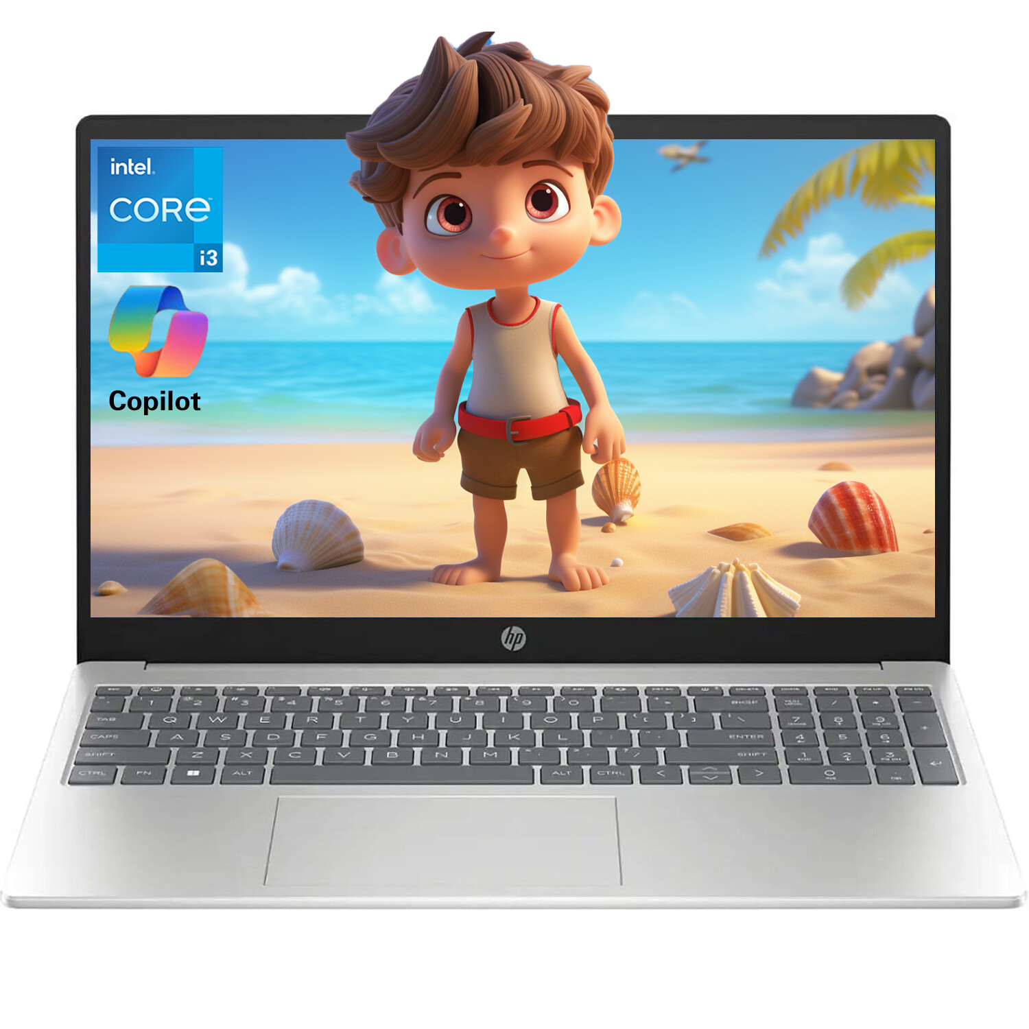 HP 2025 Laptop Win11Pro core i3-1315U 15.6″ HD 32GB RAM-1TB SSD Touch Silver