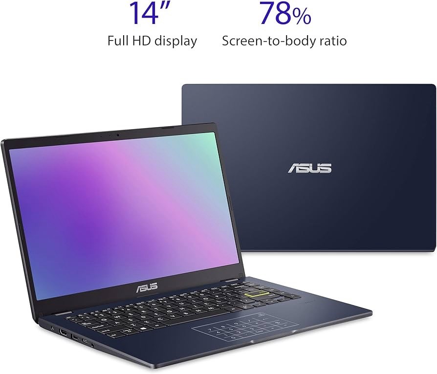 ASUS L410 MA-DB04 14in FHD Celeron N4020 4GB 128GB eMMC Win10 Home S Mode Black