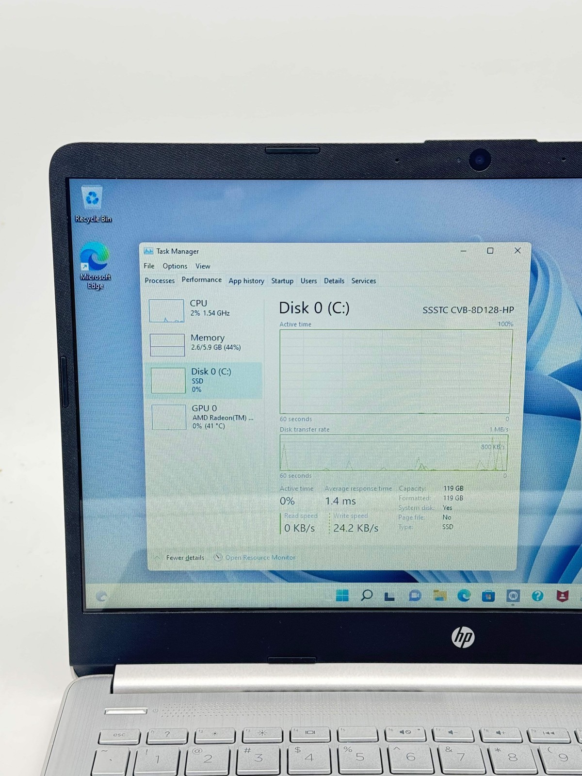 HP 14-FQ0033DX AMD Ryzen 3 3250U 8GB 128GB SSD Silver – Won’t Charge For Parts