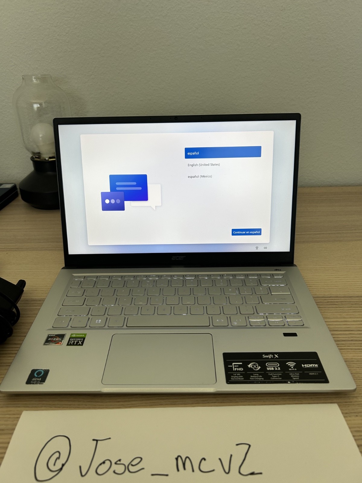 Acer Swift X 14″ Laptop Ryzen 7 5800U RTX 3050Ti 16GB RAM 512GB SSD EXCELLENT