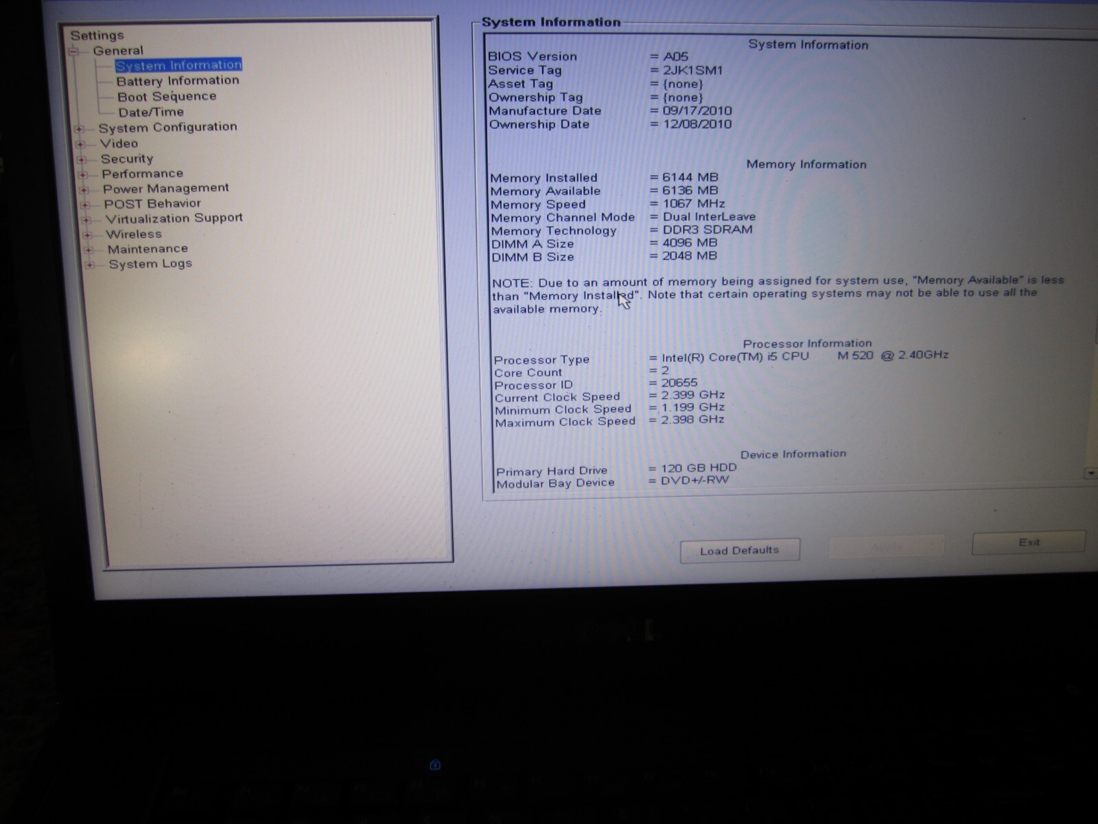 Dell Precision M4500 15.7″ Intel Core i5-520M CPU/6GB/120GB SSD Win 10 PRO