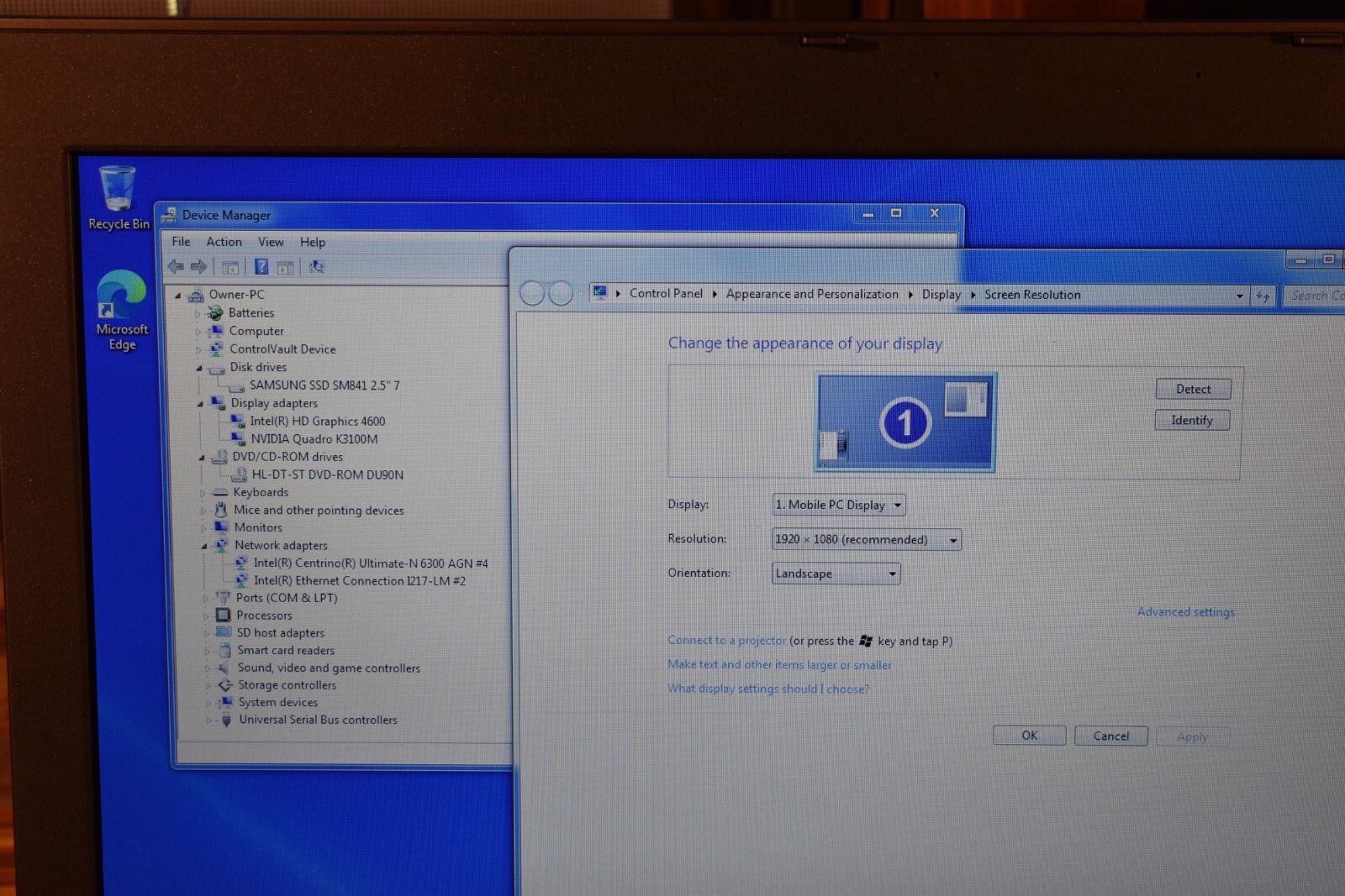 Dell Precision M6800 Quad Core i7-4810QM 16GB 256GB SSD Windows 7 NVidia K3100M