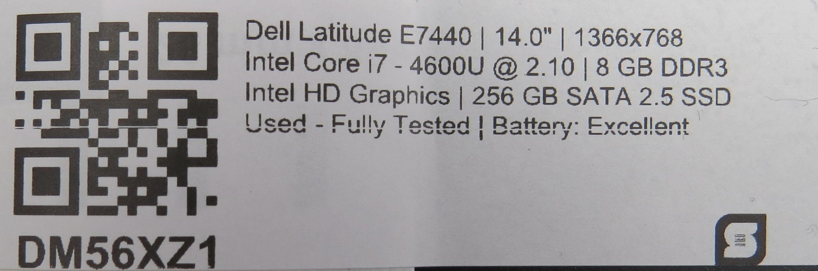 Dell Latitude E7440 | i7-4600U @ 2.10GHz | 8GB DDR3 | 256GB SATA | No OS
