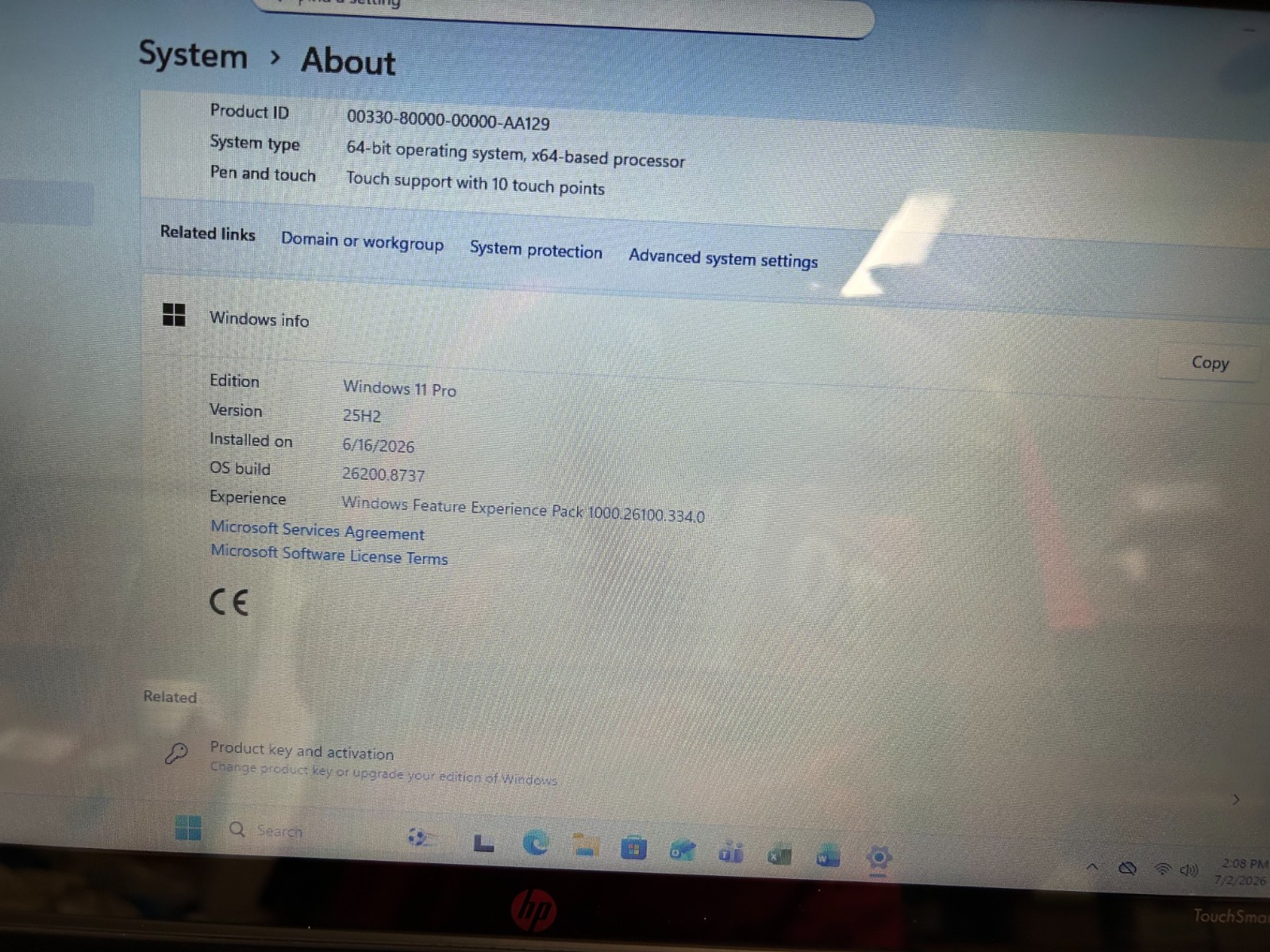 HP Envy 15 Touch i7-4700MQ 8GB 128GB SSD Win11 Pro Office 2021 Beats Audio