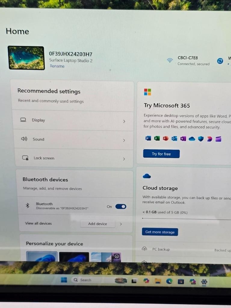 Microsoft Surface Laptop Studio 2 14.4” Touchscreen Laptop – 32 Gb / 1TB SSD *C