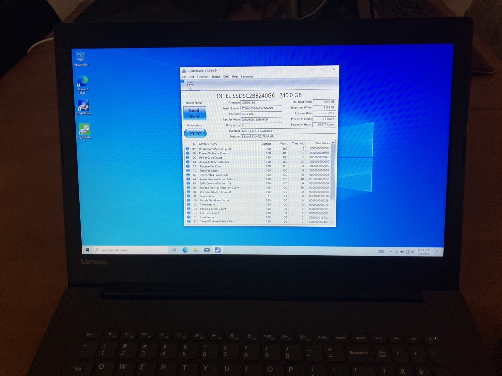 Lenovo IdeaPad 330 17.3″ Laptop – i5-8250U 1.60GHz 8GB RAM 240GB SSD & DVD-RW