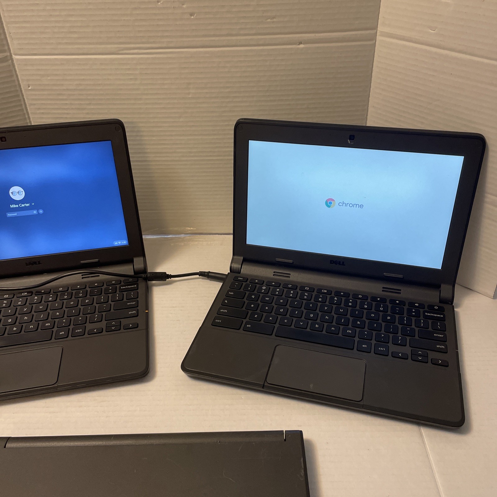 X3 Lot Of Dell P22T001 11.6″ Chromebook w/Celeron 2.16GHz/4GB/16GB (Black)