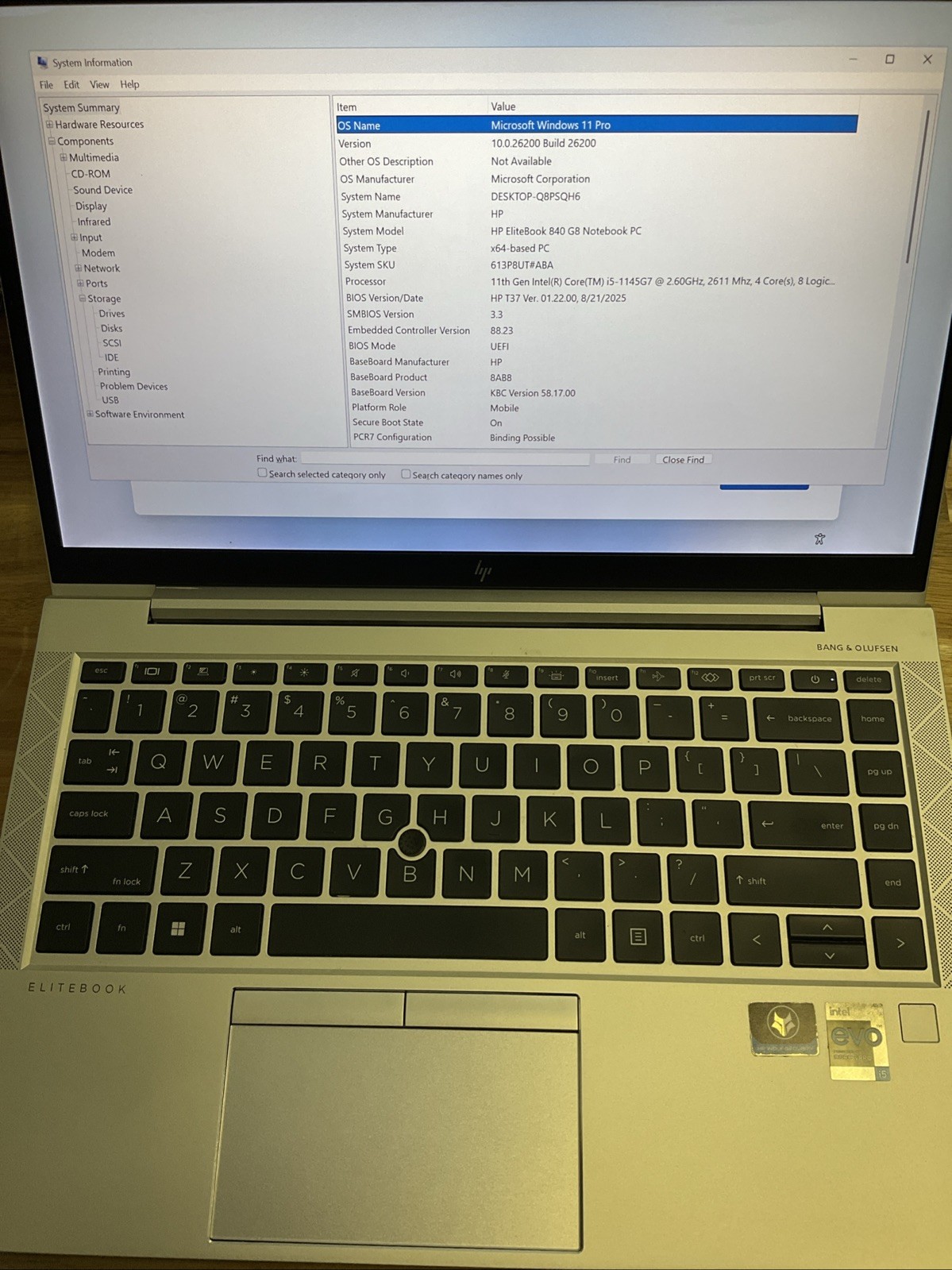 HP EliteBook 840 G8 14″ i5-1145G7 16GB 512GB SSD FHD Read Description