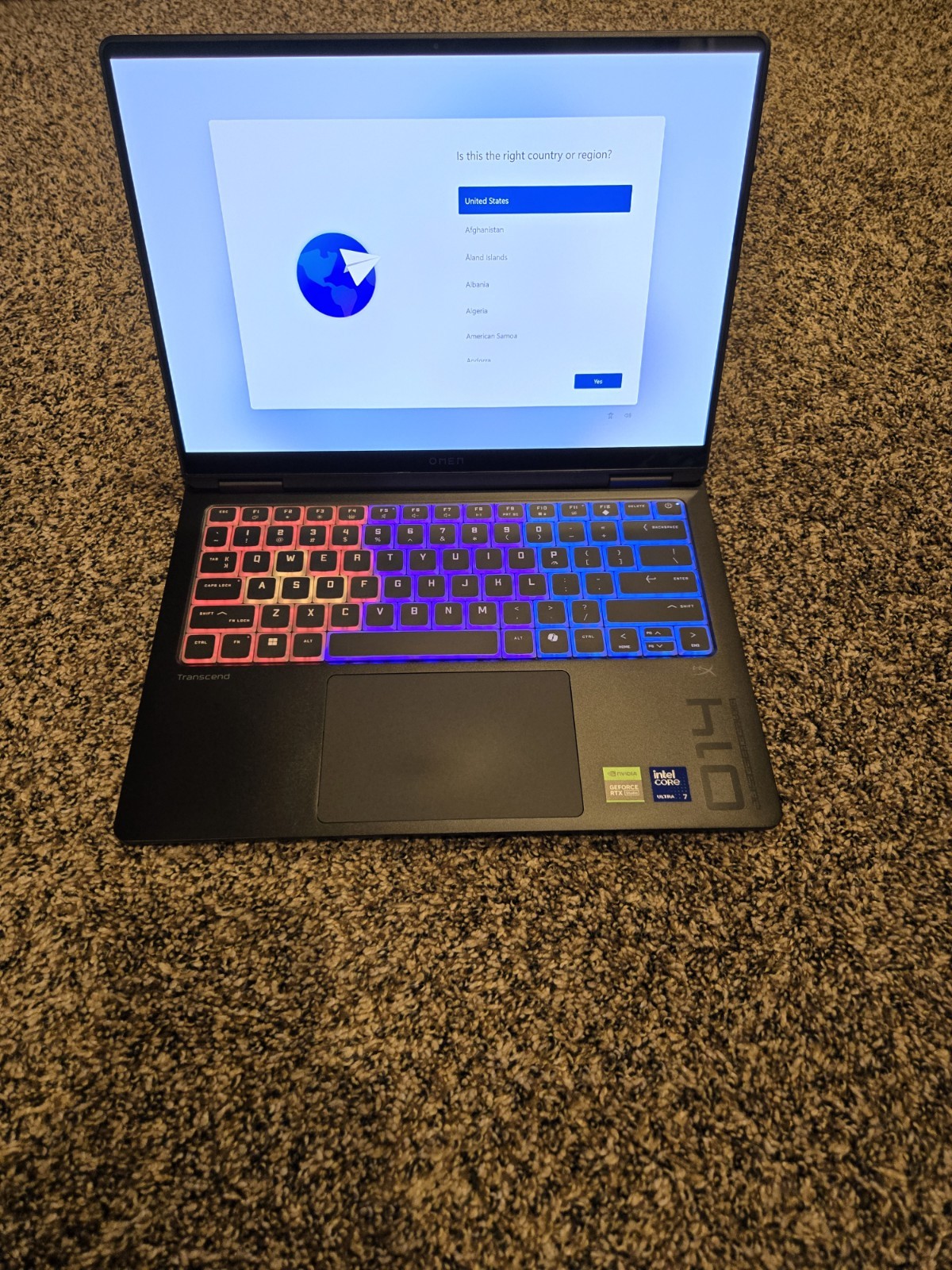 14″ HP Omen Transcend 14-fb1013dx, Ultra 7 255H, 32GB, 1TB SSD, RTX 5060