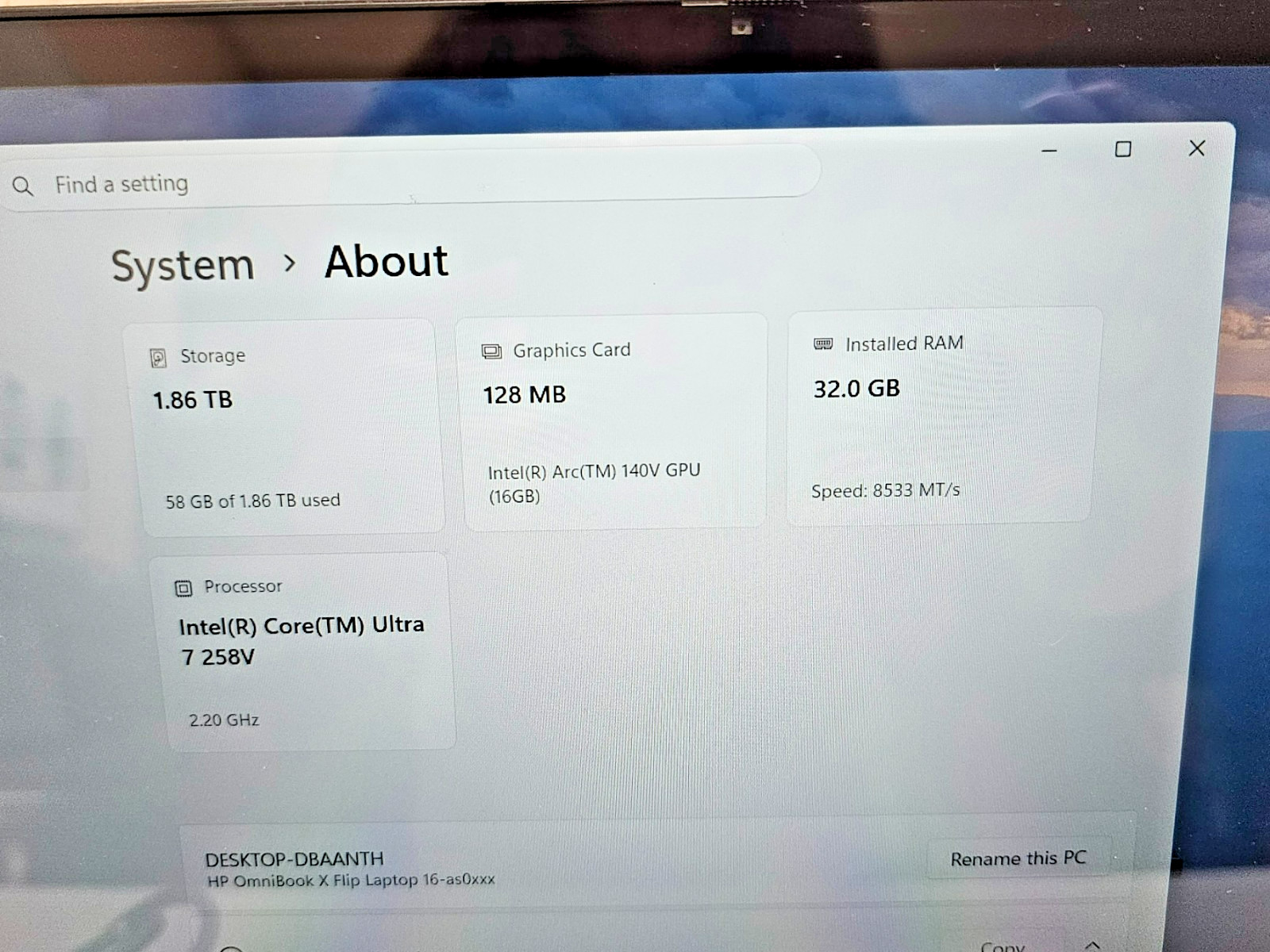 HP Omnibook X Flip 16-as0033dx 16″ LED Intel Core Ultra 7 258V 32GB 2TB SSD