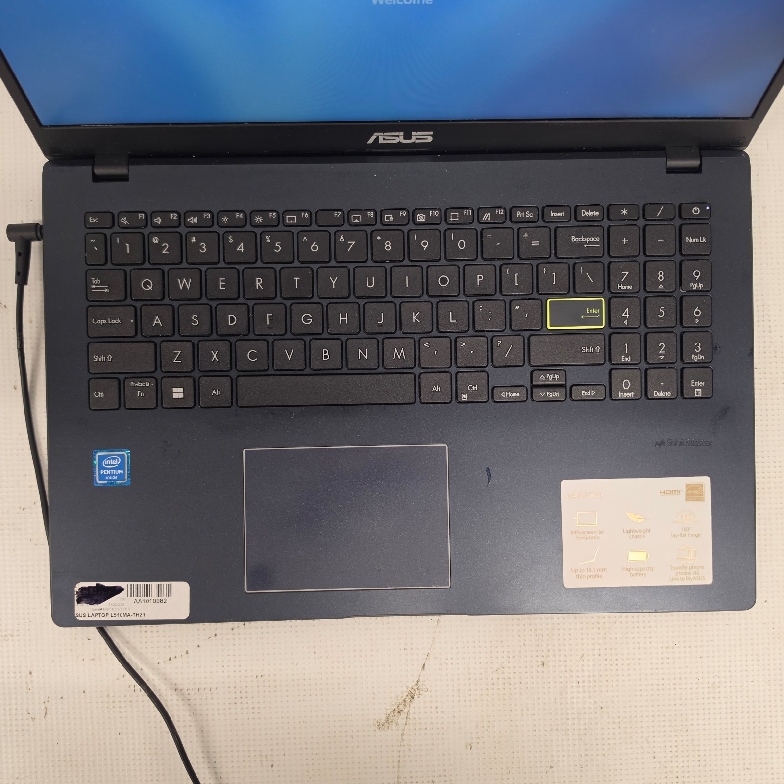Asus L510MA-TH21 15.6″ Laptop N5030 Win 11 Home (as-is no return bad battery)